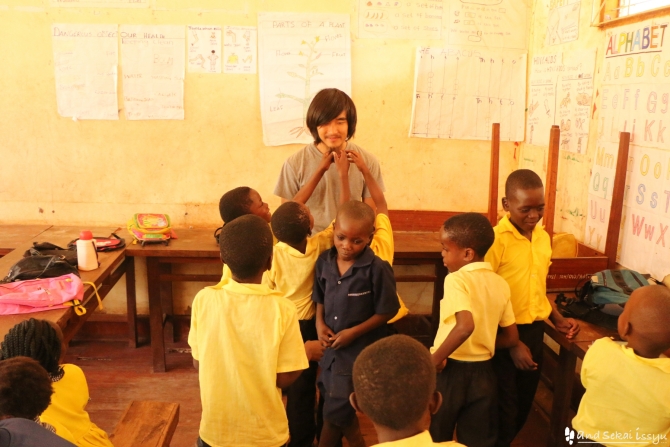 ザンビアで活動する青年海外協力隊の授業