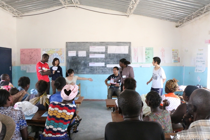 ザンビアのチンゴラで青年海外協力隊の活動を見せてもたっら
