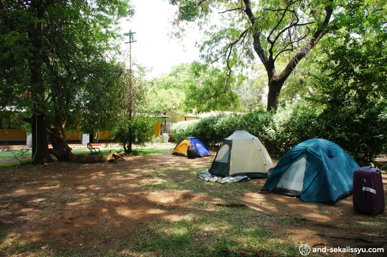 ジンバブエの宿（キャンプサイト）