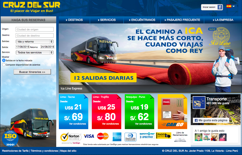 ペルーでバスを使うなら、ネットで予約を取るのが、お得‼︎｜OLTURSA、Curz del Surなど
